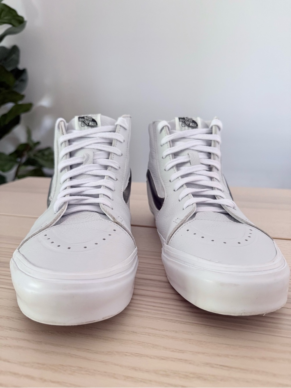 Vans Sk8-Hi XL Big Mood White Leather Holographic High Top Sneakers Mens 11 - Picture 5 of 10